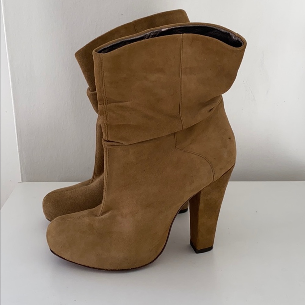 Pour La Victoire Slouchy Brown Platform Boots 8.5